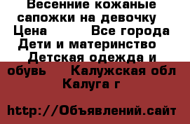 Весенние кожаные сапожки на девочку › Цена ­ 400 - Все города Дети и материнство » Детская одежда и обувь   . Калужская обл.,Калуга г.